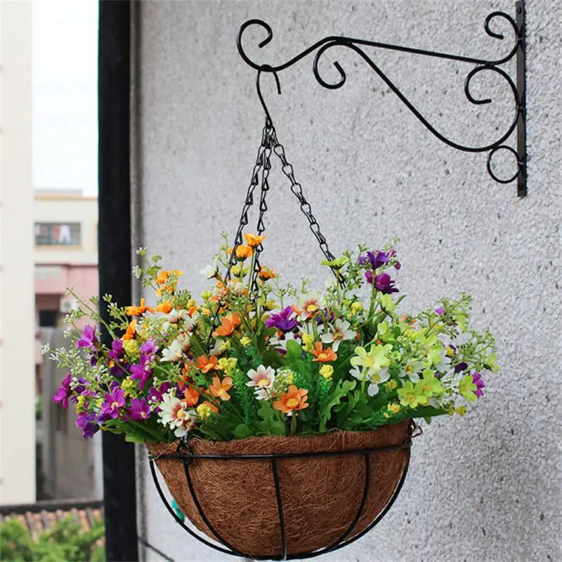 Hanging Metal Plant Basket – Round Wire Garden Pot Holder for Flowers & Home Decoration